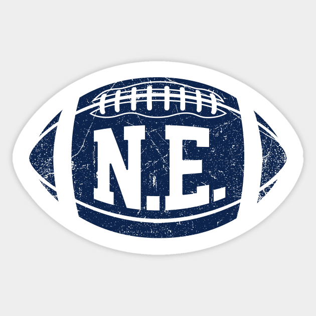 NE Retro Football - White Sticker by KFig21